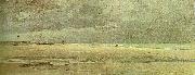 martinus rorbye strandparti ved blokhus, oil painting